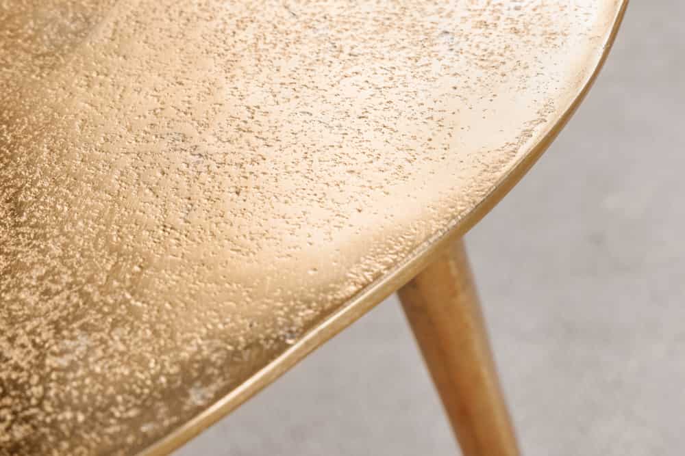 2er Set Couchtisch ELEMENTS 50cm gold Metall Handarbeit