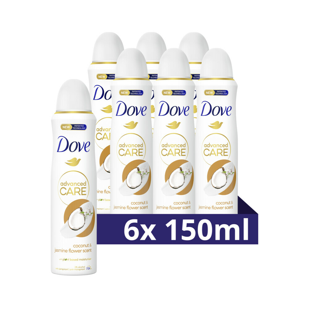 6x Dove Deodorant Spray Coconut & Jasmine Flower150 ml