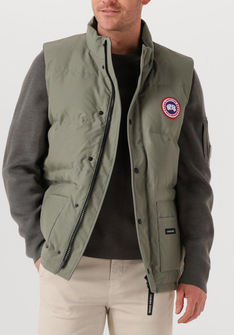 khaki canada goose bodywarmer freestyle crew vest 2054m