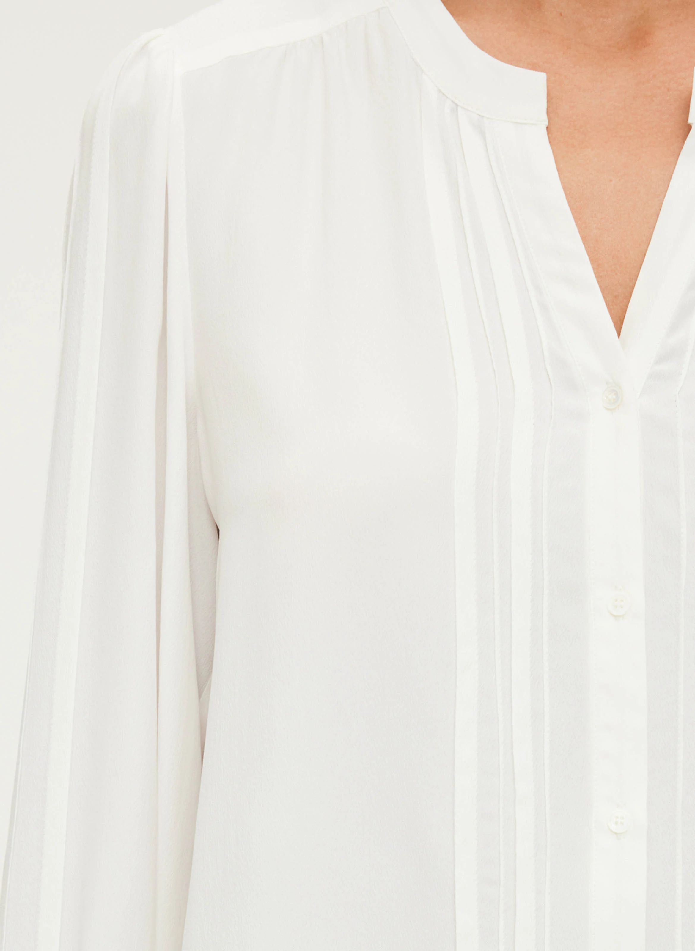 BELLA - Chemise fluide à plis| Beige