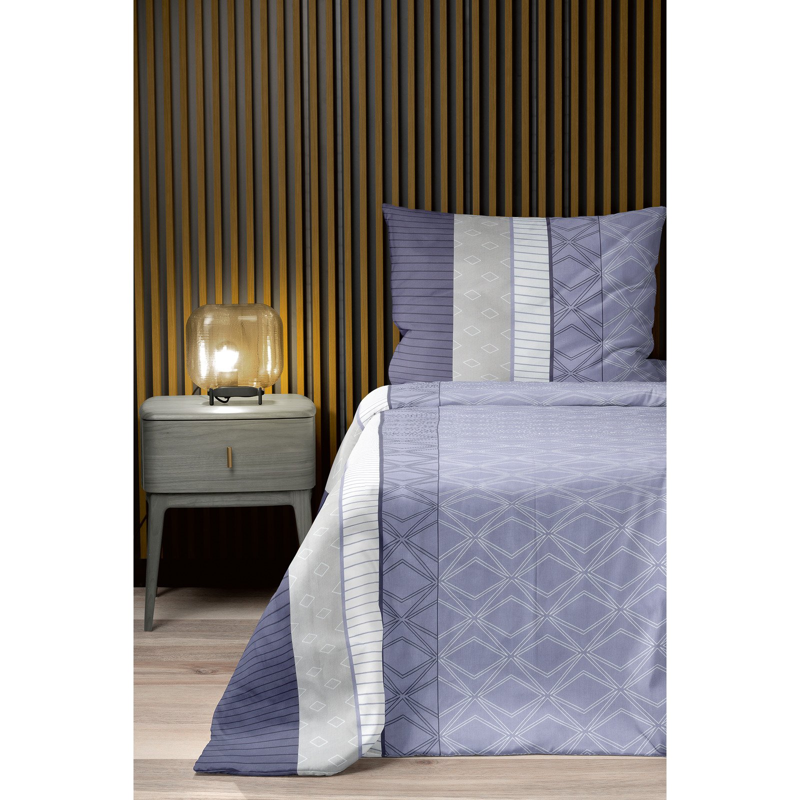 Bettwäsche Satin blau 50x70 Kissenbezug