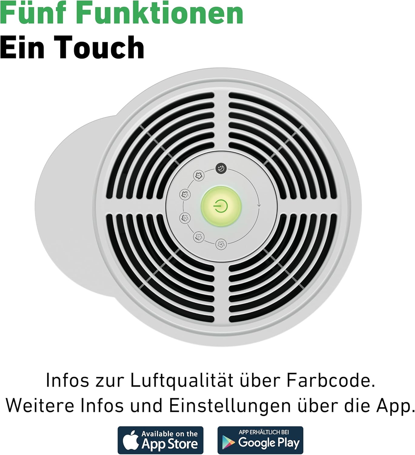 Luftreiniger IDEAL AP40 PRO bis 50m², HEPA- und Aktivkohlefilter, CADR 434 m³/h, 99,99% Filterleistung (Allergiker, Feinstaub, Pollen, Bakterien,), Made in Germany