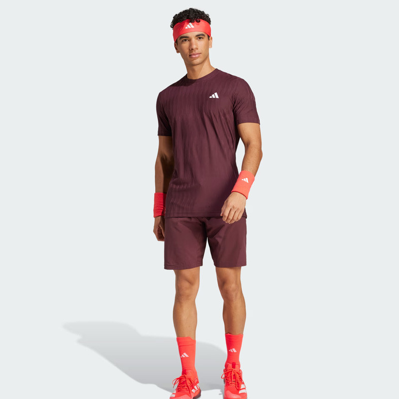Tee shirt tennis Adidas Freelift Airchill bordeaux