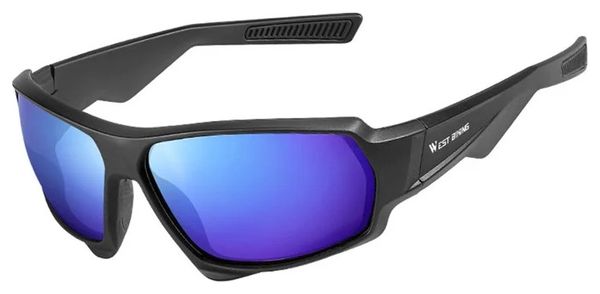 Lunettes de soleil polarisées anti-UV et anti-vent - noir