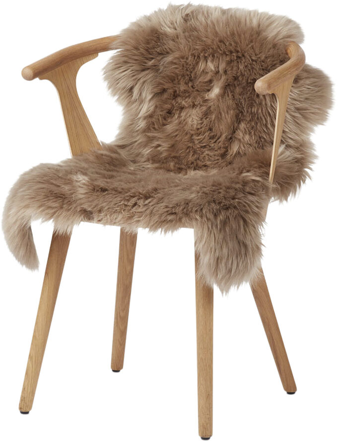 NATURES Collection 90cm-up New Zealand Sheepskin, Long Wool Taupe 90x60