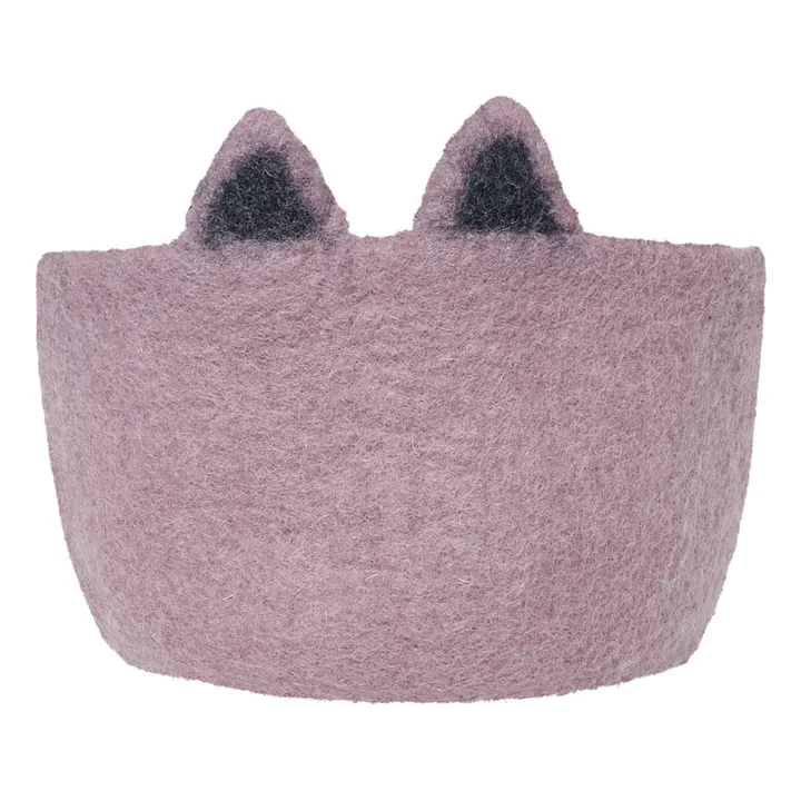 Muskhane Corbeille Pasu Chat en feutre | Mauve