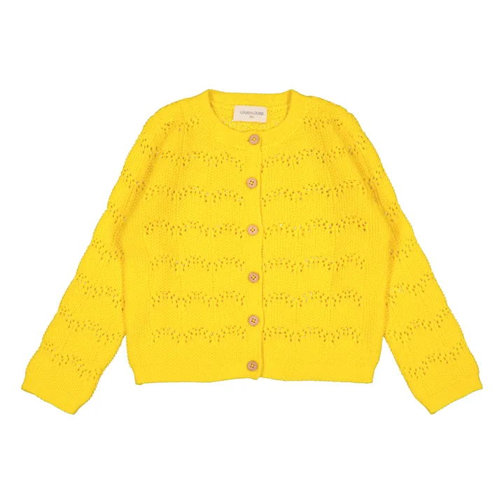 Louis Louise Cardigan Mayo Maille Ajourée | Jaune