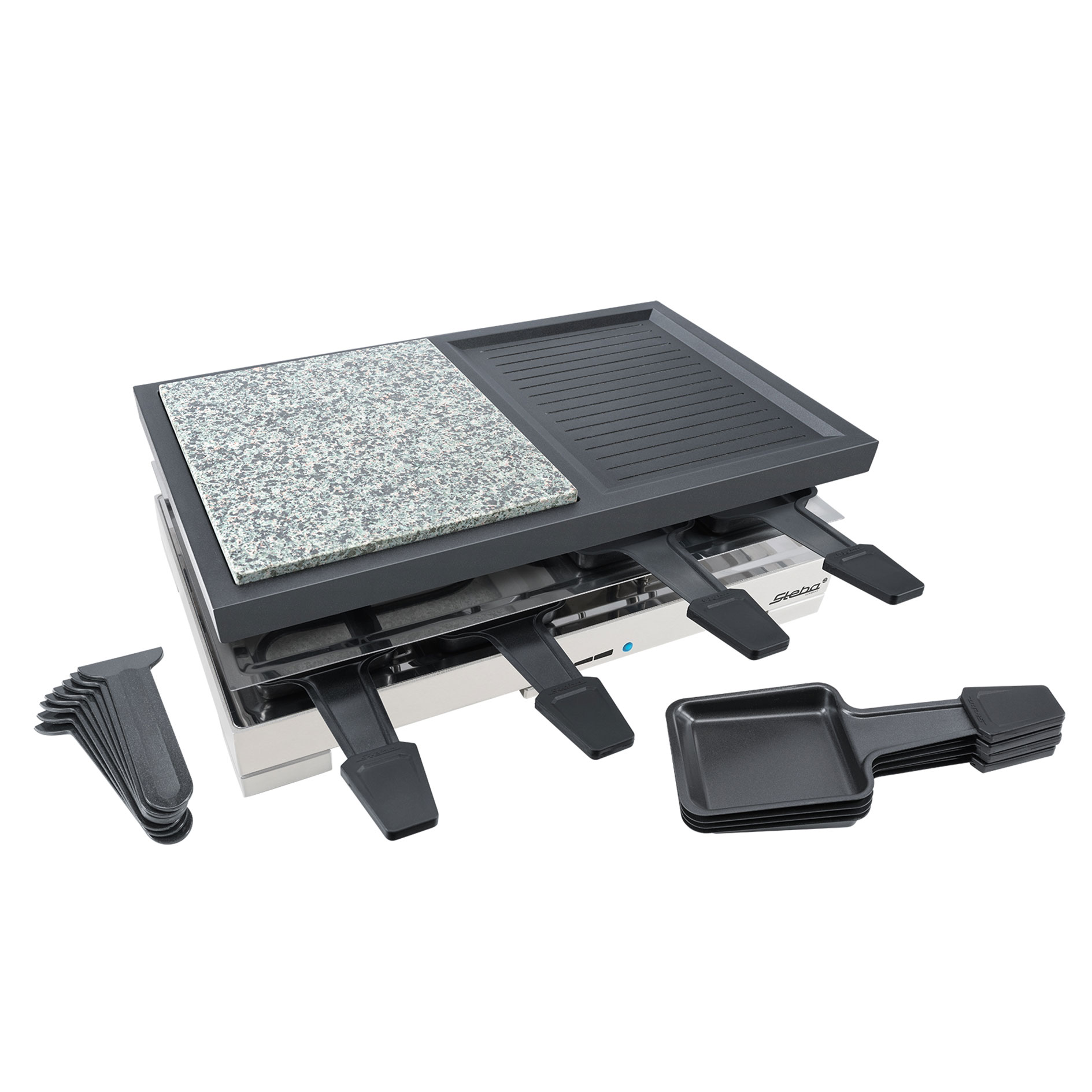 STEBA Multi-Raclette RC 88 - Edelstahl-schwarz - 1200 Watt