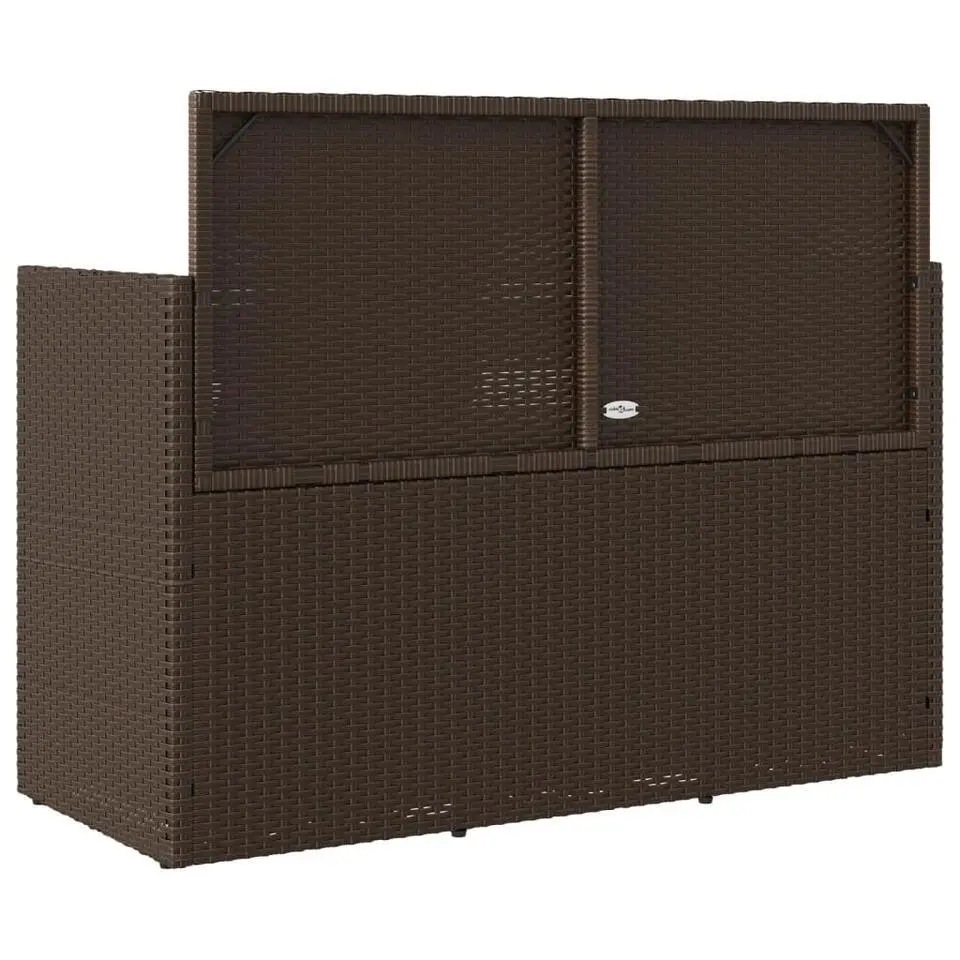 vidaXL - Tuinbank met kussens - Bruin - Poly rattan - 120x50x90.5 cm