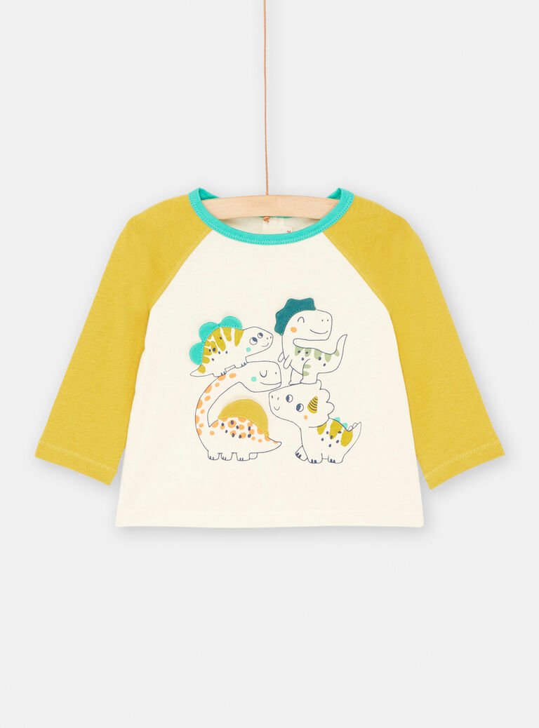 Tee-shirt manches longues ivoire bébé garçon