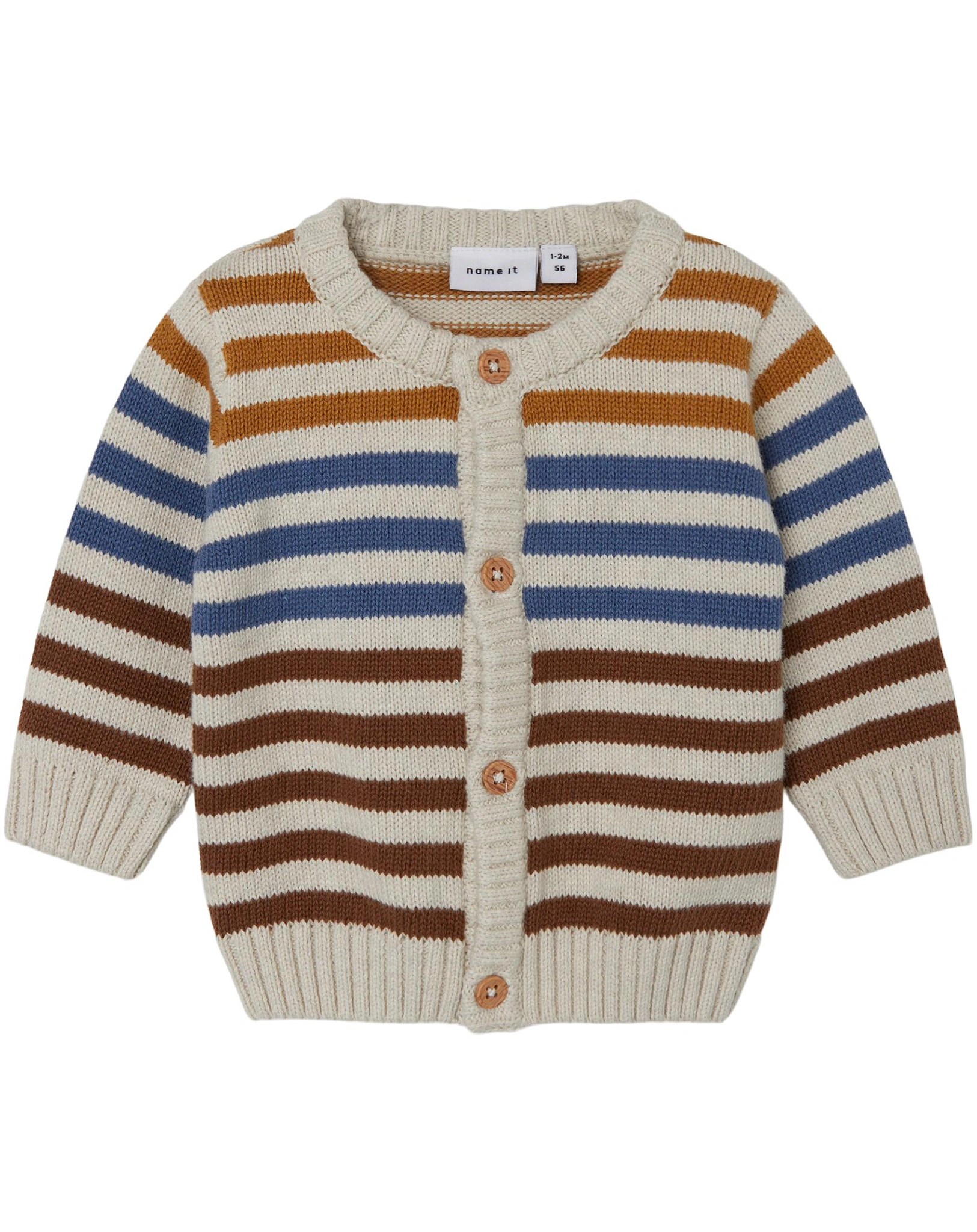Strickjacke NBMSURUM STRIPES in peyote melange