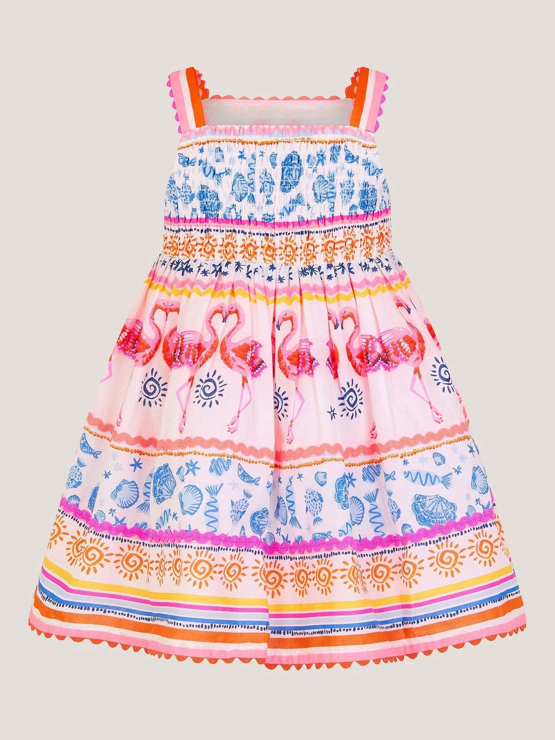 Monsoon Baby Sequin Embellished Flamingo Dress