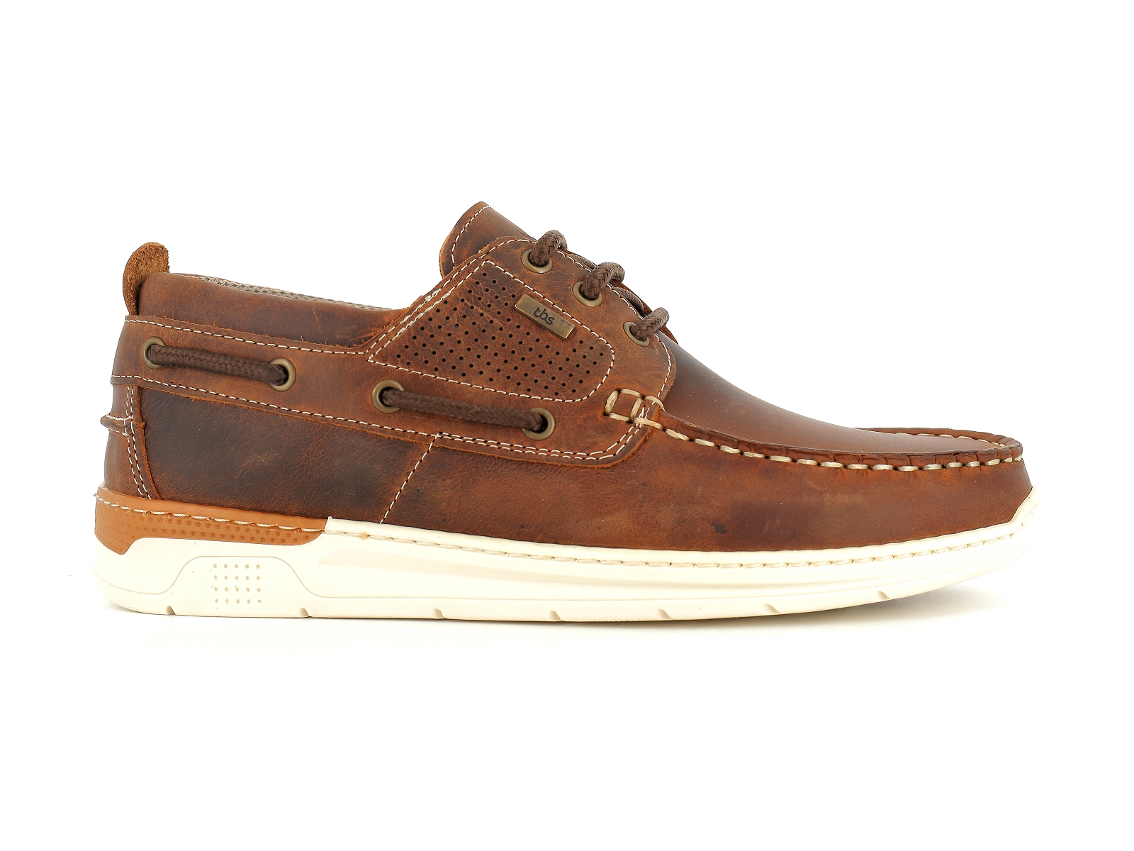 Tbs-MATBOAT Cuir gras Marron Fonce