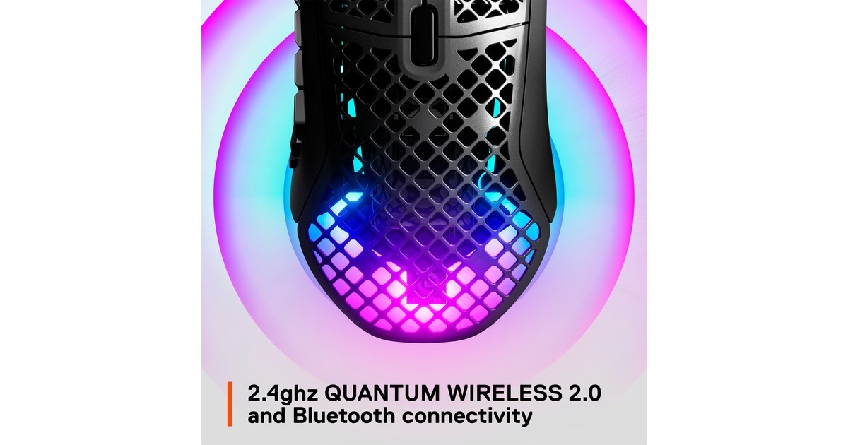 SteelSeriesAerox 9 Wireless gaming muis  (Zwart, 100 - 18.000 CPI, RGB leds)
