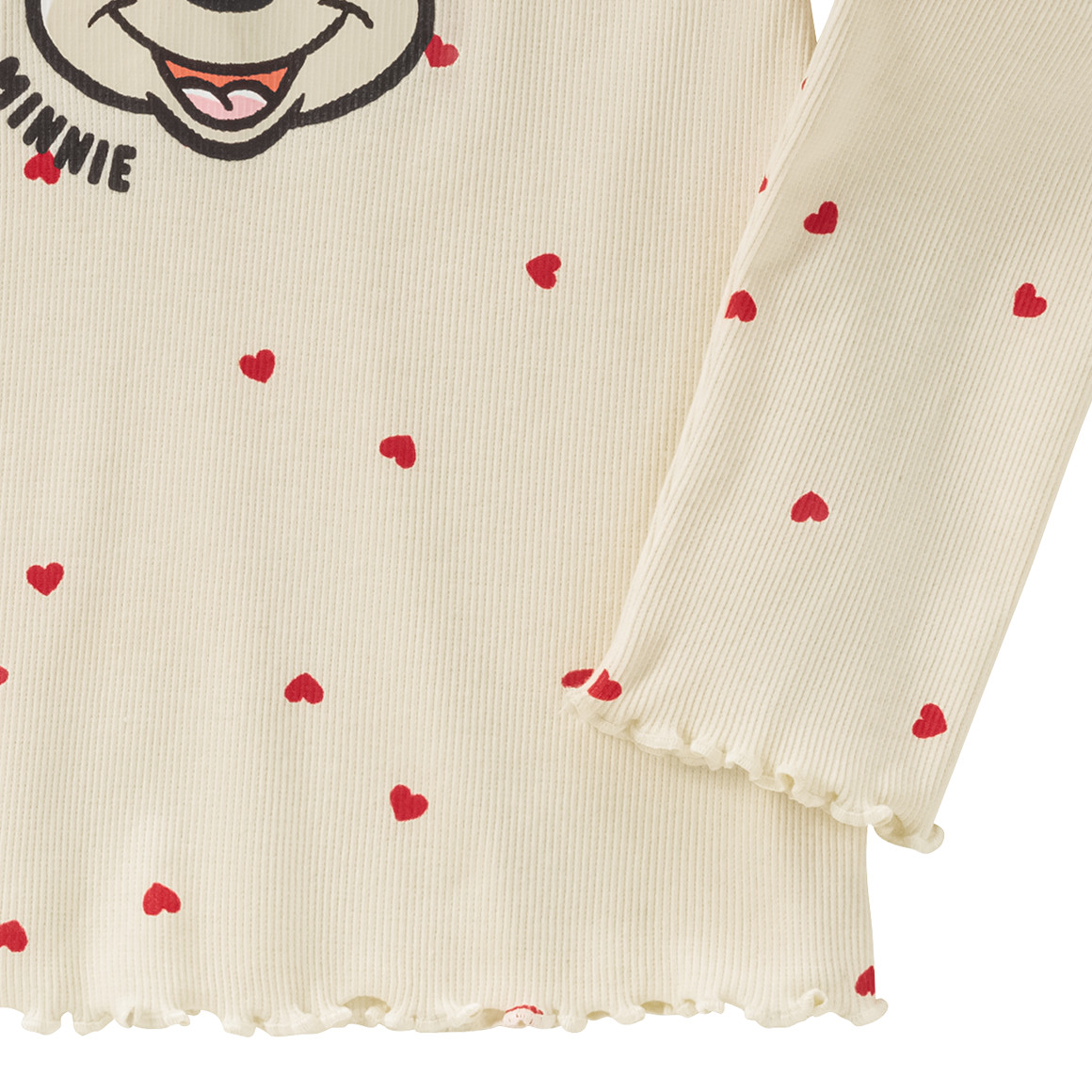 Topolino Minnie Maus Shirt in Ripp-Struktur creme