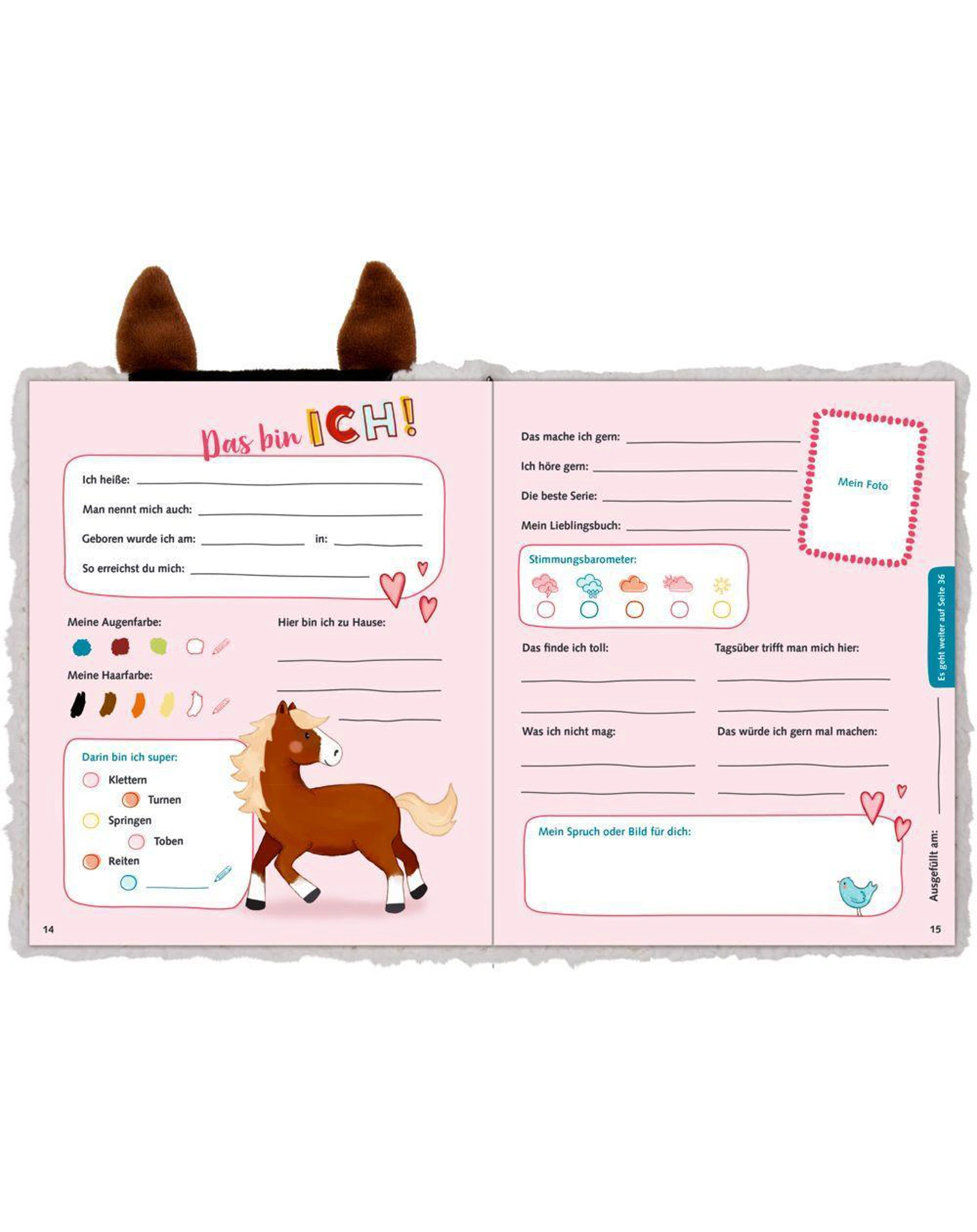 Freundebuch KUSCHELFREUNDE – MEINE FREUNDE – PONY in bunt