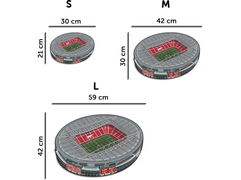 Iconic Puzzle Arsenal FC – Emirates Stadium Offiziell lizenziertes Holzpuzzle, Grösse M