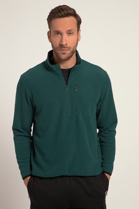 JAY-PI Fleece-Troyer, Bikewear, Langarm, Kragen mit Zipper,
