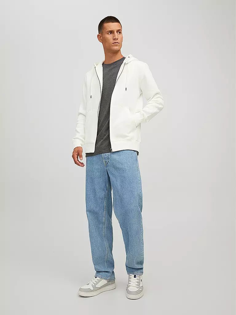 JACK & JONES Kapuzensweatjacke JJESTAR  weiss