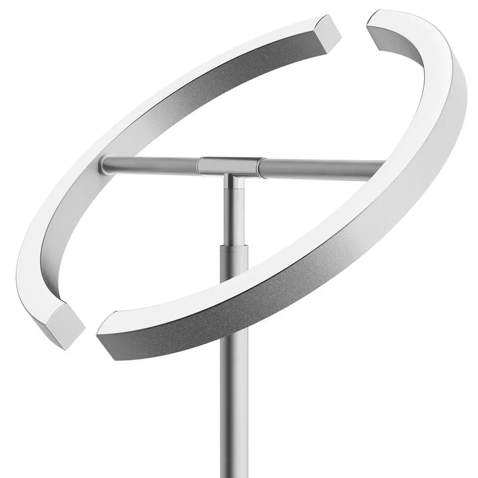 tectake Vloerlamp Auralis LED 20W, leeslamp, dimbaar, Mat Nikkel