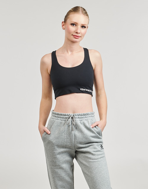 Converse - WORDMARK BRA TOP CONVERSE BLACK - Noir