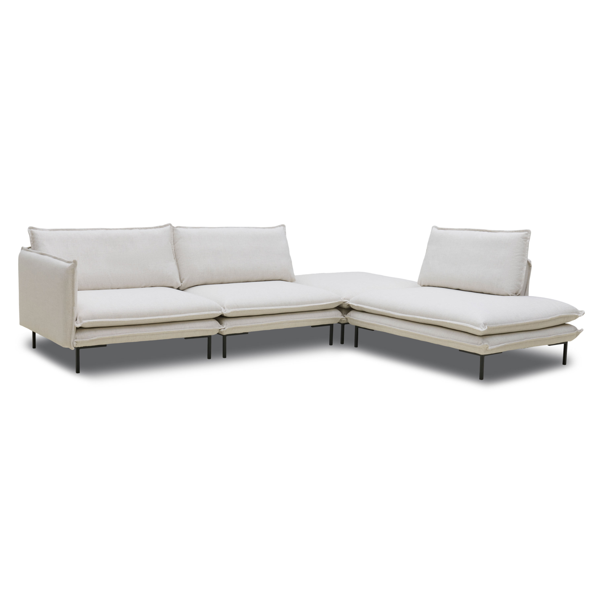 Hoekbank Twin essence champagne rechts
