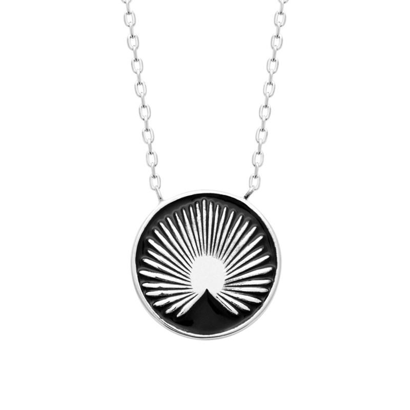 Collier Femme - Argent 925 - Email - Longueur : 45 cm