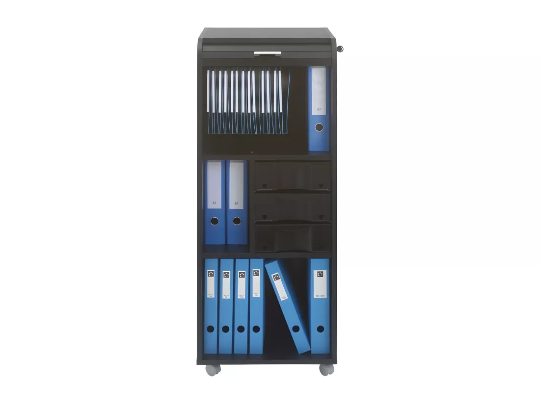 Caisson de Bureau Mobile Noir 108 cm - Coloris: Liberté 505