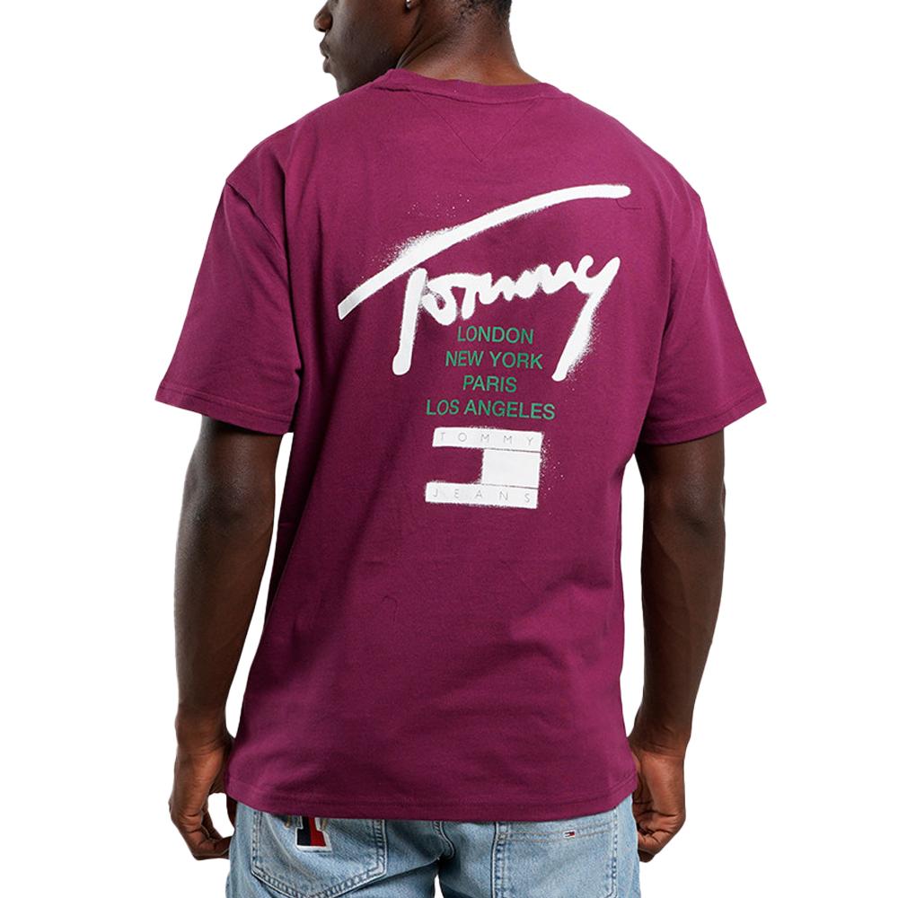 Tommy Hilfiger T-shirt Bordeaux Homme Tommy Hilfiger Graffiti