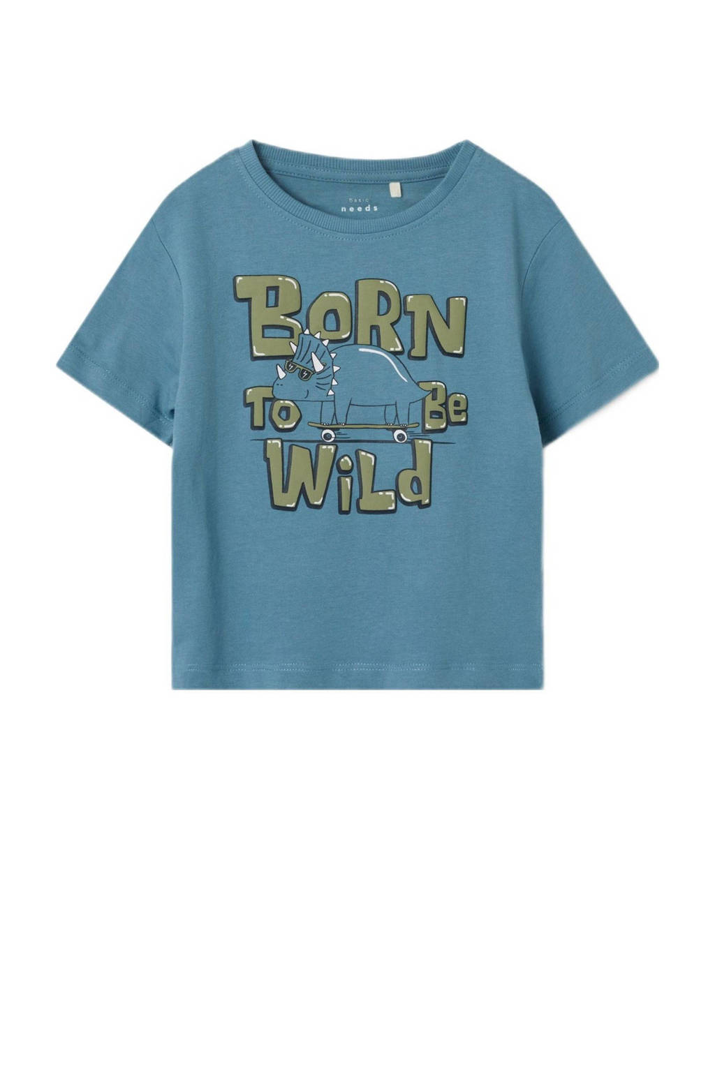 NAME IT T-shirt - set van 2 blauw/wit