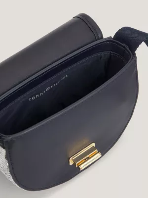 Bolsa de selim infantil com fecho giratório e lantejoulas