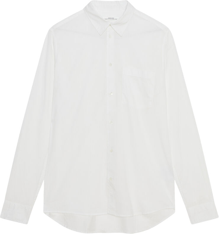 Wood Wood WWTimothy Paper Poplin Shirt Bright white