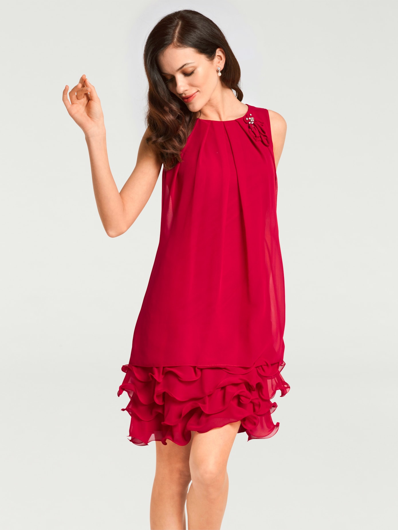 Robe de cocktail qualité crêpe légère et fluide