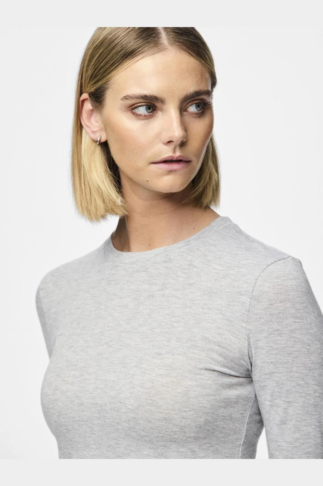 Pieces Pcmaria Ls Top 17151138 4549993 light grey melange