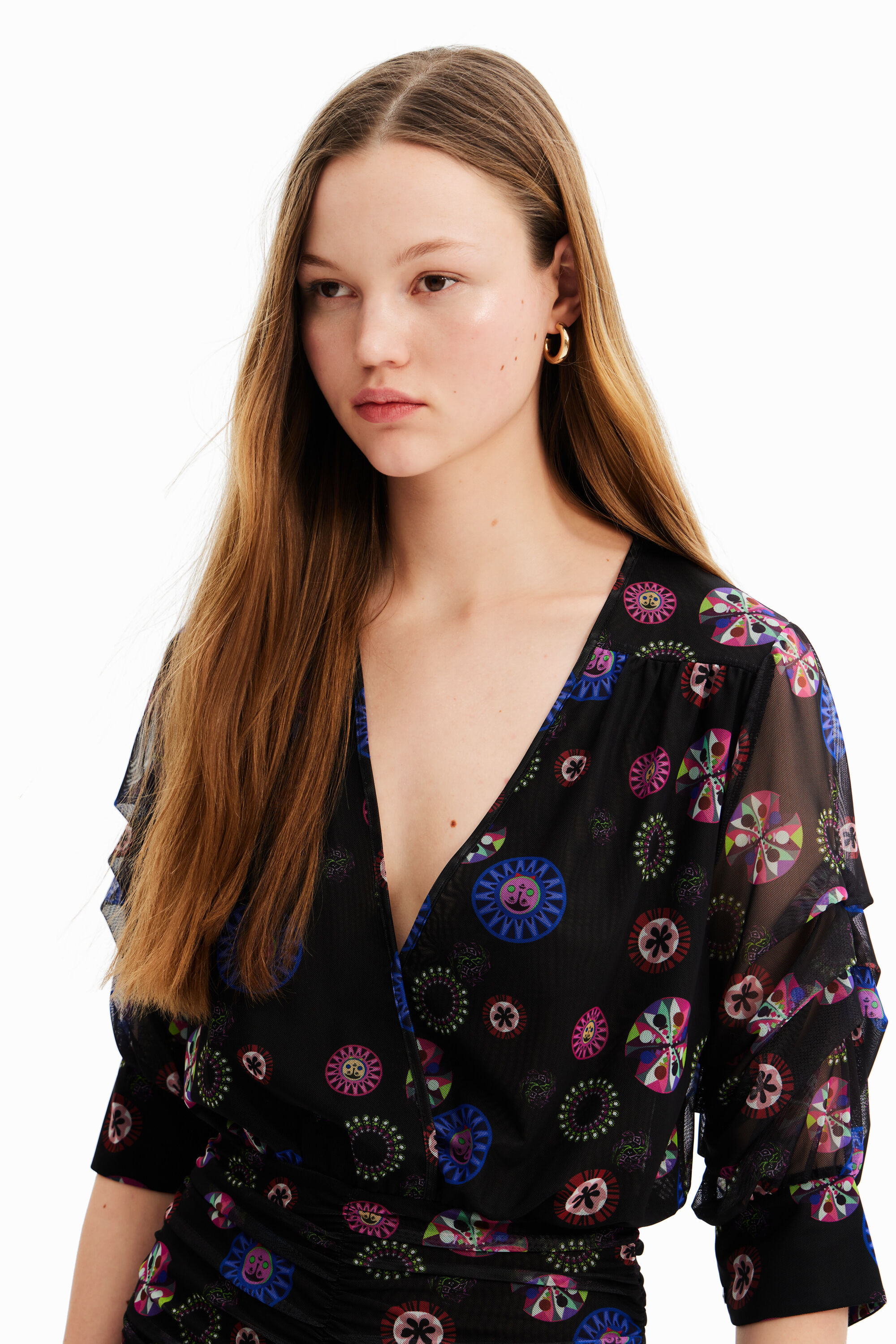Robe courte drapée M. Christian Lacroix