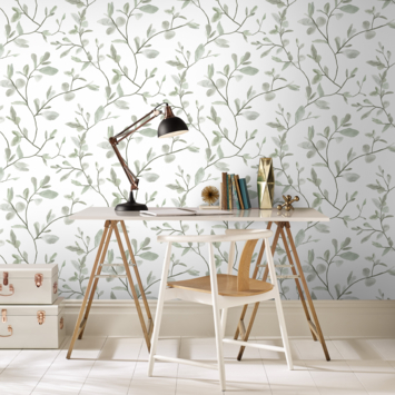 Vliesbehang Eugenie groen 111745