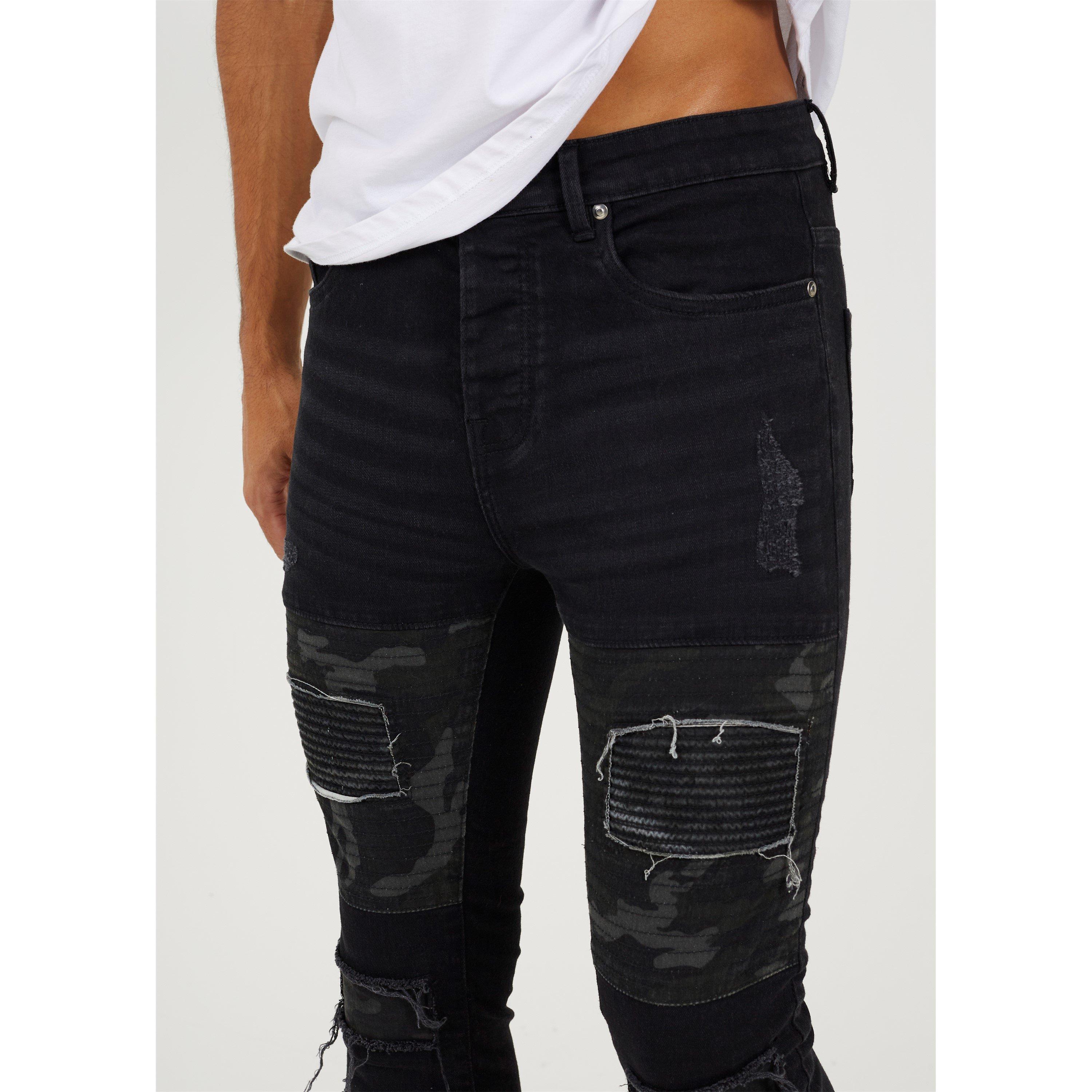 Brave Soul Charcoal Wash Biker Jean