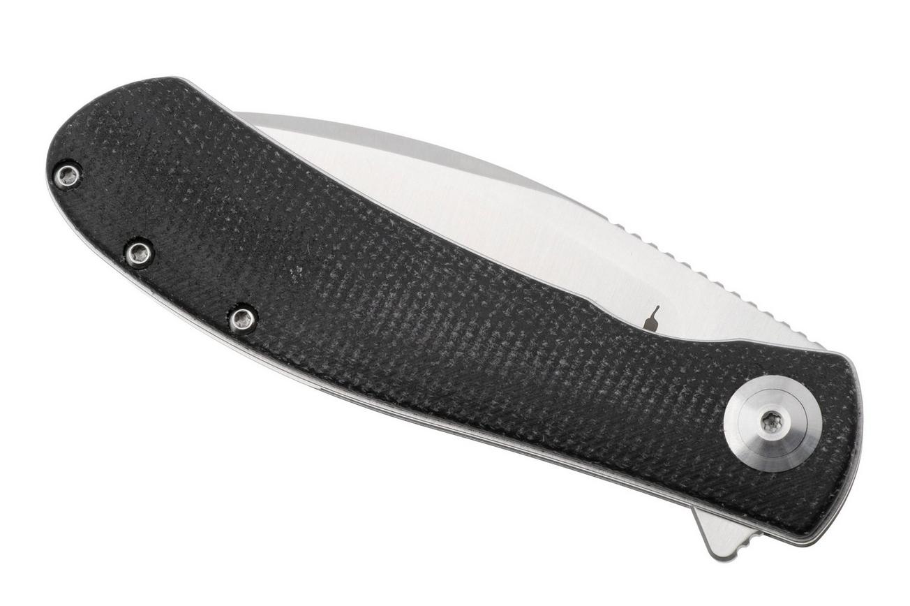 Trollsky Knives Mandu Evo MTE008 Satin 14C28N, Black Micarta, zakmes, Michael Trollsky design