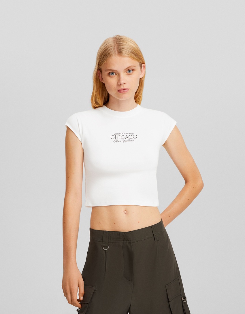 Camiseta de manga curta com estampa