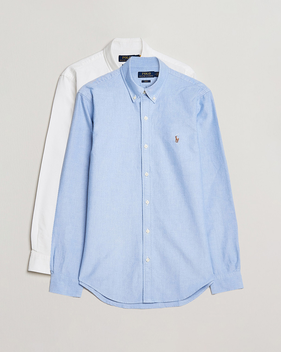 2-Pack Slim Fit Shirt Oxford White/Blue