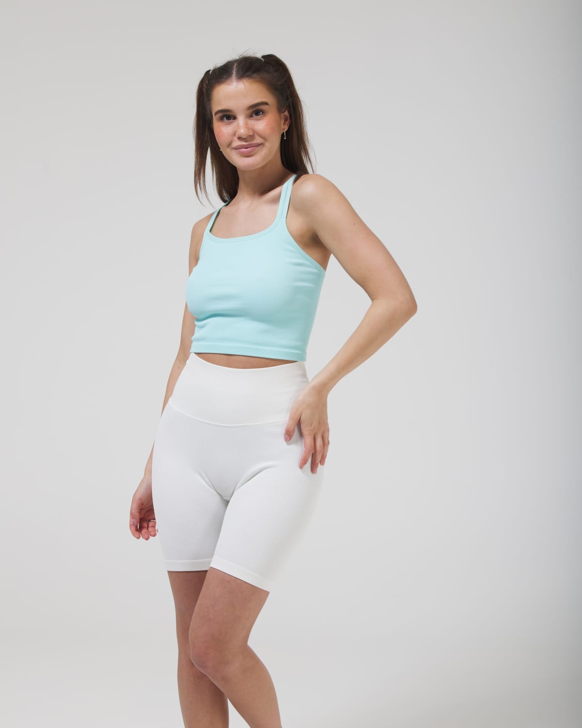 Bumpro Perfect Rib Crop Top Turquiose