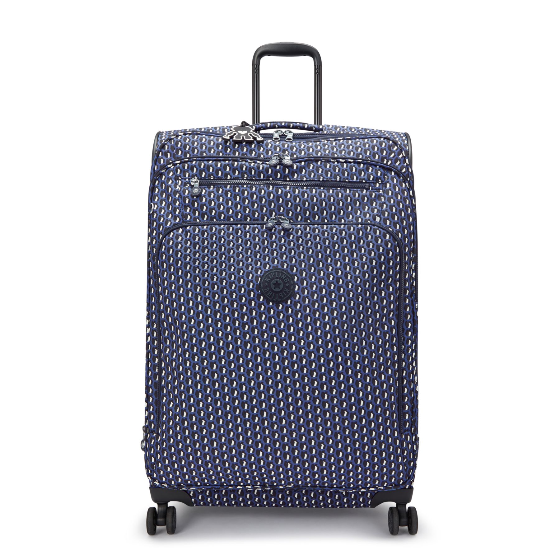NEW YOURI SPIN L Grande Valise Extensible à Roulettes avec Poignée Télescopique - 3D K Blue
