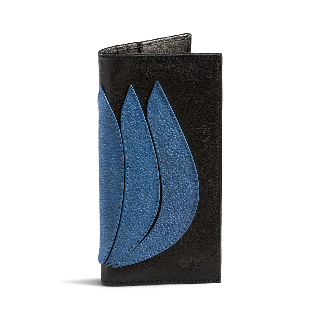 Tulip Wallet Flat Black / Cobalt Tulip