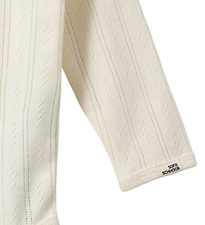 Sofie Schnoor Body l/ä - DicteSB - Off White m. Lochmuster