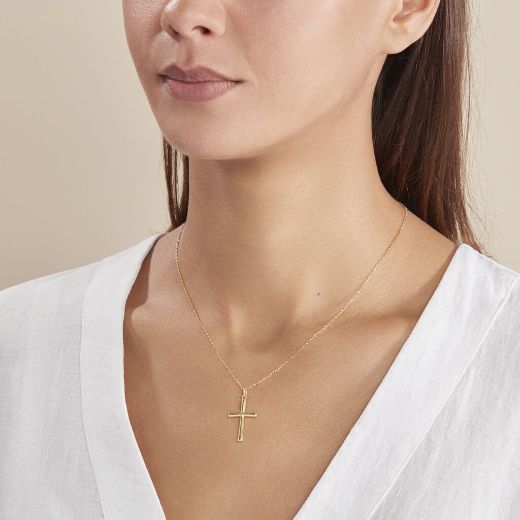 Pendentif Alyssa Croix Or Jaune