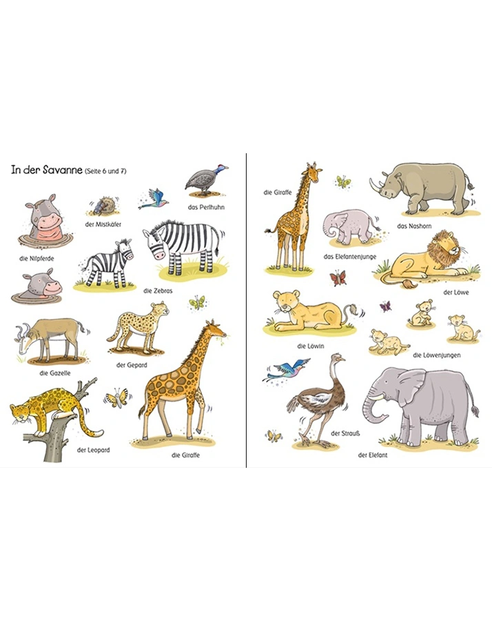 Malen und Stickern: Welt der Tiere