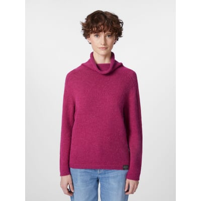 Damen-Rollkragenpullover, Magenta