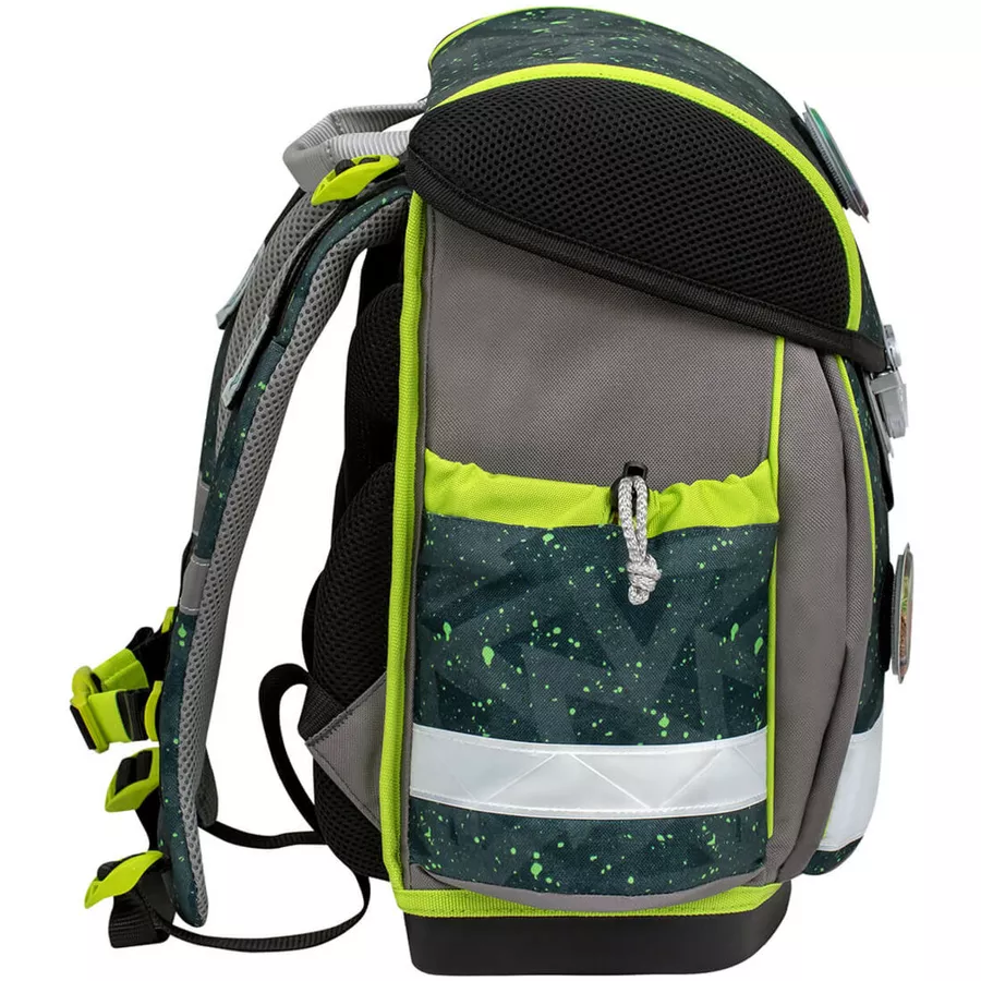 Belmil Schulranzen Classy Schulranzen Set 6-teilig mit Brustgurt Green Splash