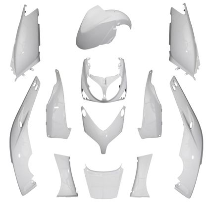 Kit carénage P2R blanc brillant (12 pièces) style origine maxi-scooter - Blanc