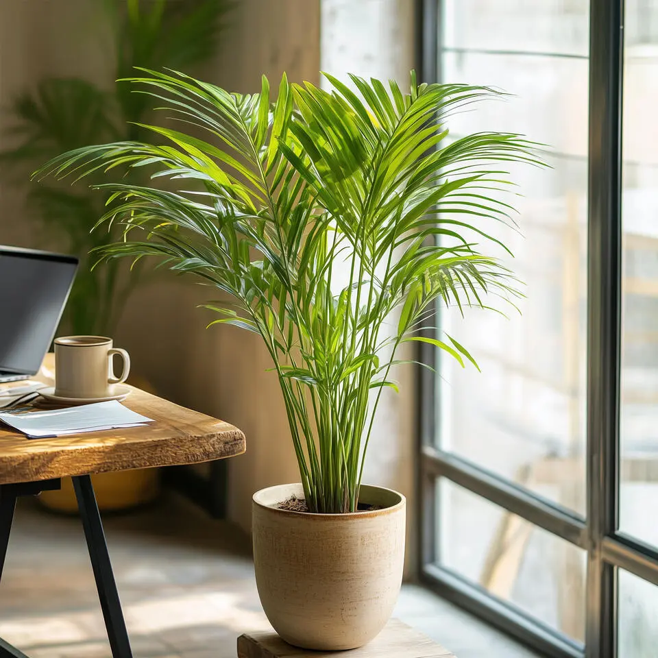 Areca goudpalm - Set van 2 - Dypsis lutescens - Hoogte 60-70cm - ⌀17cm